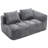 Minimalist modular sofa in premium wrinkle-resistant display fabric with ergonomic design-81737654