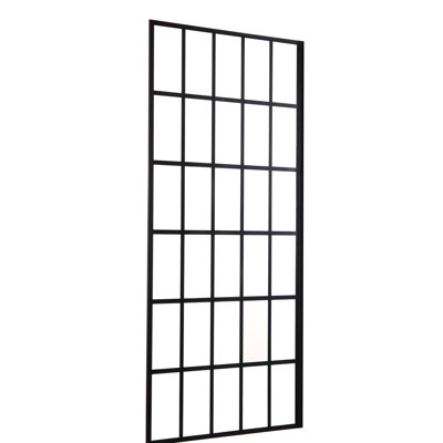 34" W x 72" H Rectangle Frameless Shower Door with Fixed Panel