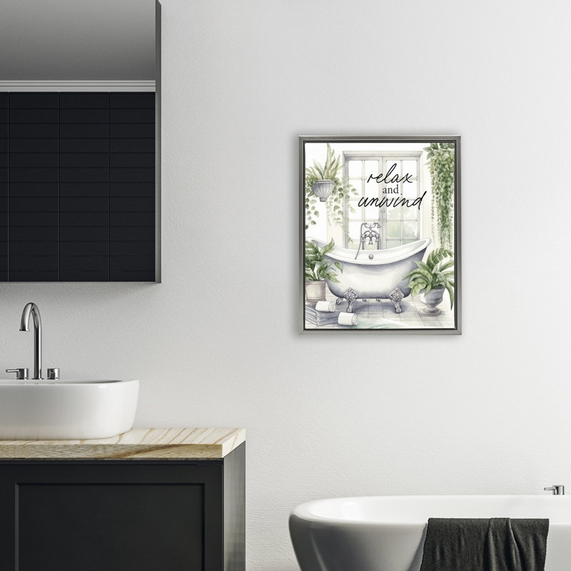 Cadre flottant Relax and Relax, Cadre flottant gris lustré, H 21 po x l 17 po