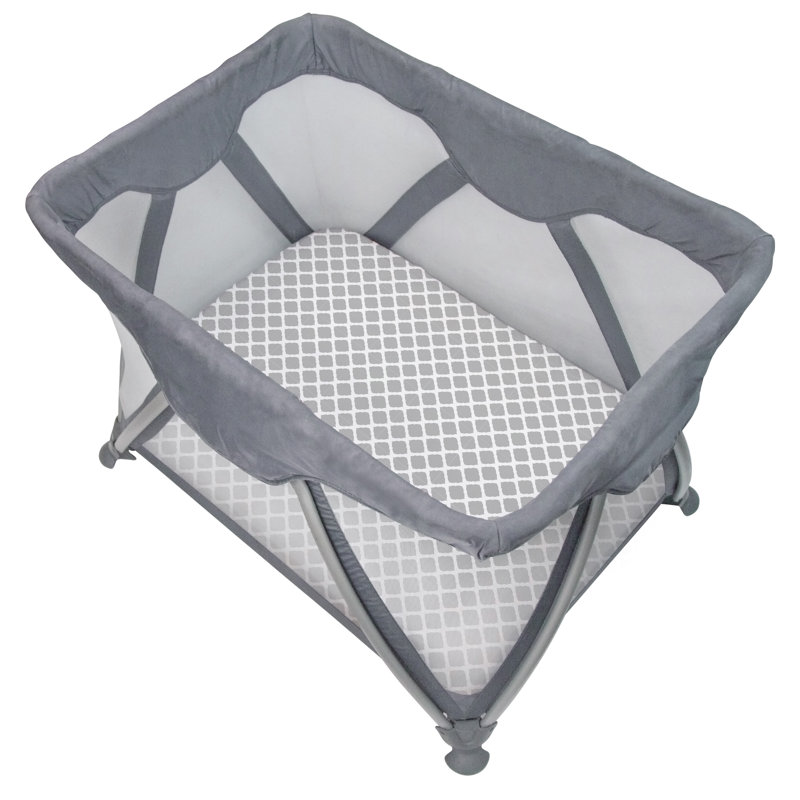 Drap-housse pour lit de bébé Cale, Treillis gris