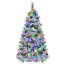 Arbre de Noël enneigé 6 pi avec pommes de pin, 403 pointes, 250 lumières DEL multicolores, 11 modes de clignotement, décorations des Fêtes