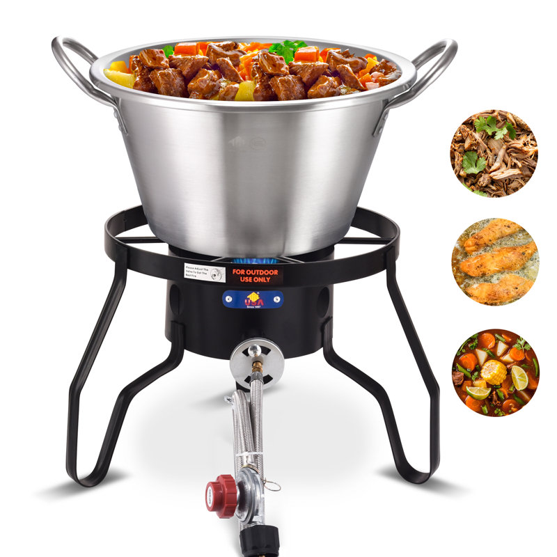 Friteuse au propane à haute pression à brûleur unique