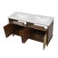 Bathroom Vanity with Double Sink ( SMC Sink ), Large Storage Space with 2 Tip-Out Trays / Flip-Out Drawers and 4 Soft Closing Doors