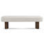 Banc en tissu avec pieds noyer Modern-1011985214
