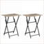 Ensemble de 2 tables basses à économie d'espace, brun et amp; Noir - portable, aucun assemblage requis