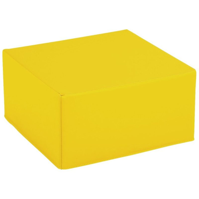 Square Pouffe Basic, Yellow, 16" H x 24" W x 24" D