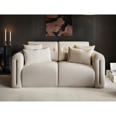 Mabel 2 Seater Sofa Beige Chenille
