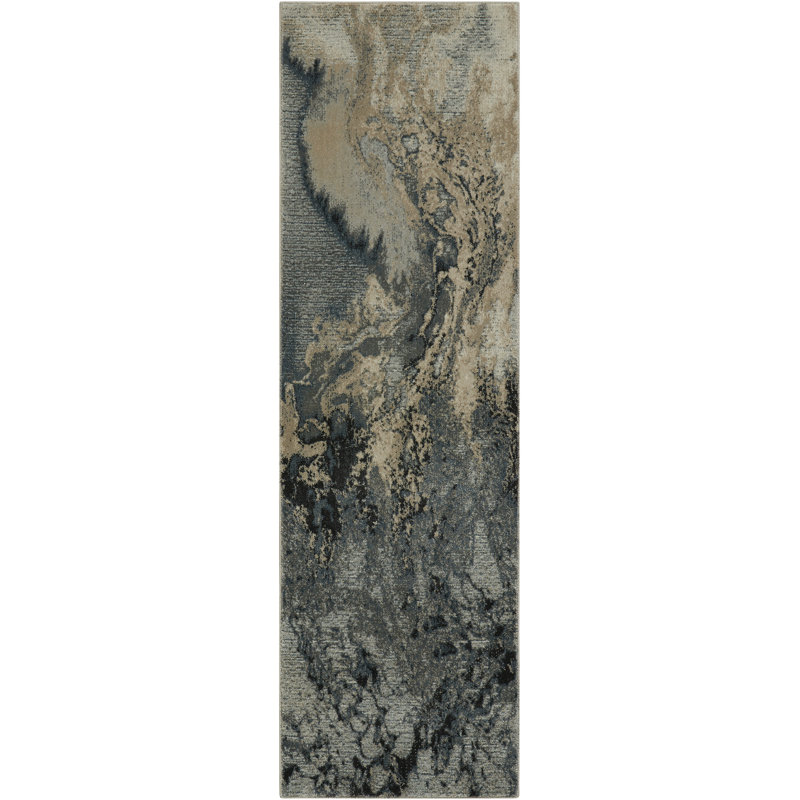 Akins Abstract Area Rug, Runner 66 x 229cm