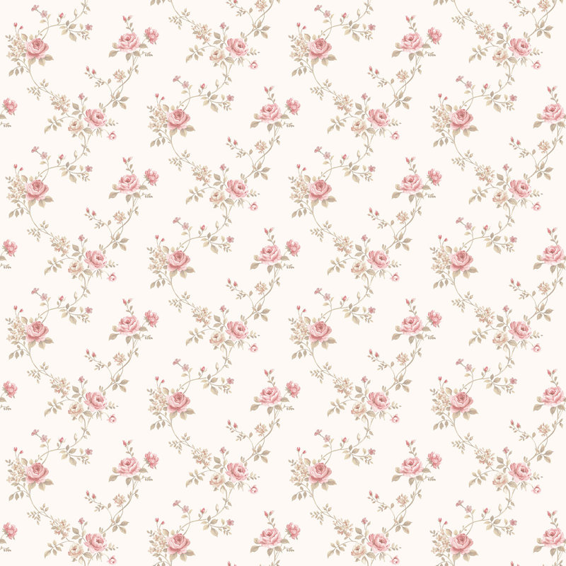 Santa Marina 10m x 53cm Matte Wallpaper Roll, Dark Pink/White