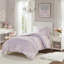 Ensembles de literie pour lit simple en microfibre douce, motif floral rose pour la maison