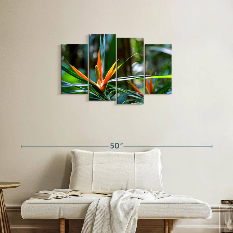 Harnek, oiseaux tropicaux du paradis, H 22 po x l 36 po