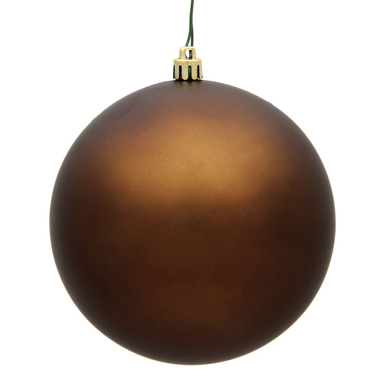 Ornement boule des Fêtes seulement, H 8 po x l 8 po x P 8 po, Moka