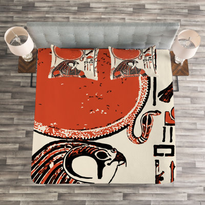 Caleigh Orange Microfibre Bedspread
