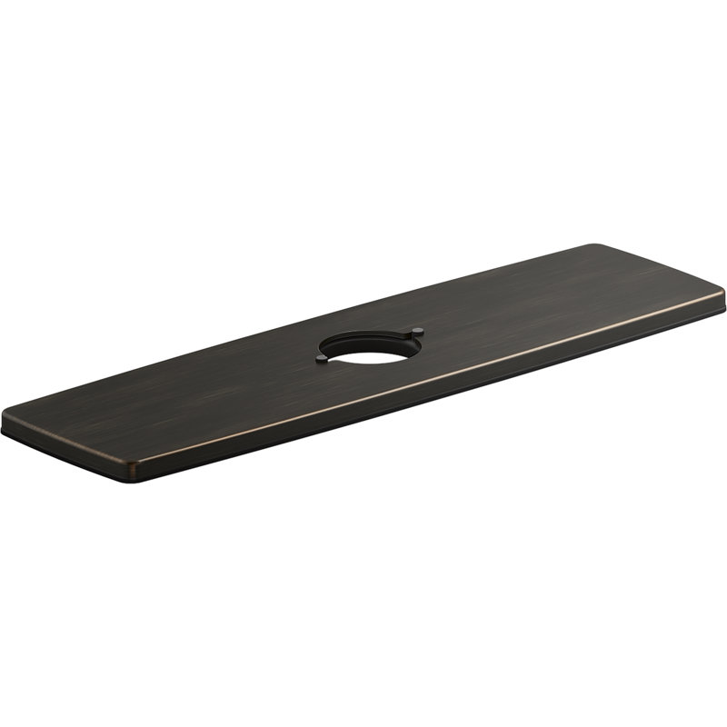 Écusson de robinet de cuisine à trois trous Riff, Bronze frotté à l'huile
