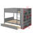 Full Over Full Bunk Bed With Drawers And Cabinet-837360682
