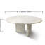 Table basse ronde blanche en marbre semi-poli, table basse à profil bas, table de salon, pierre naturelle, marbre véritable, véritable marbre, 27,6 H12,6 pouces, 70 H32 cm-1242368426