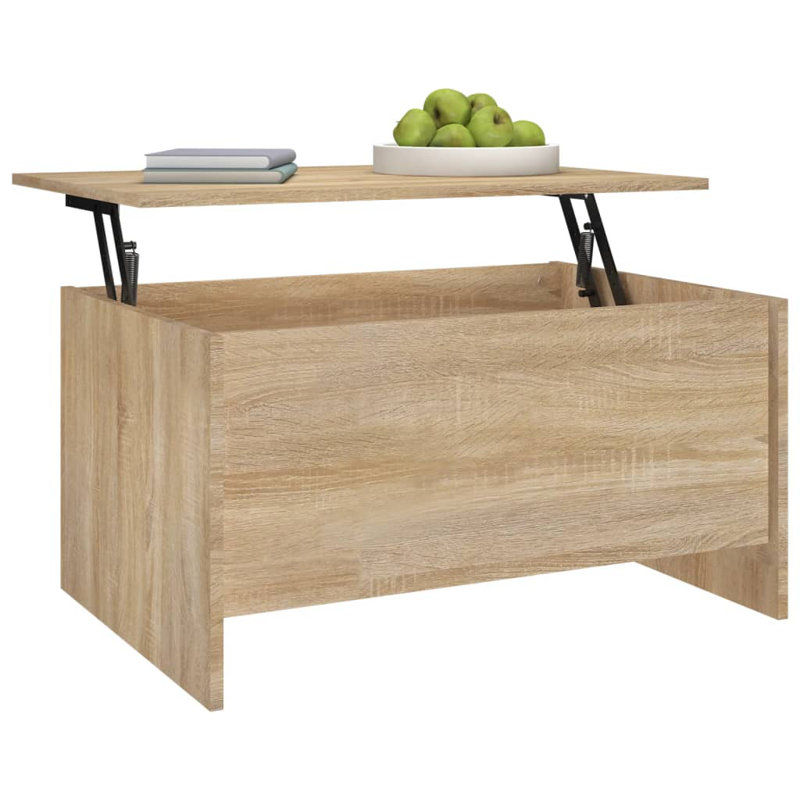 Table basse avec plateau d'appoint et table d'appoint, Beige, H 16,3 po x l 31,5 po x P 21,9 po