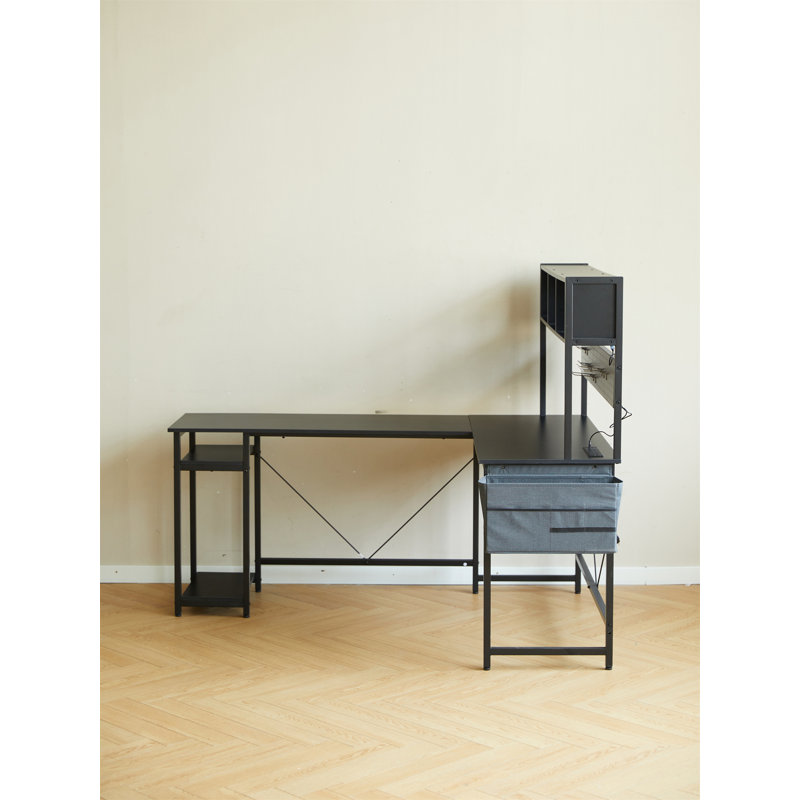 Bureau en L avec Pennel, Noir