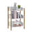 3 Tier  Wooden Bookshelf With Storage Set Of 2, Small White Bookcase,  Narrow Book Shelf Organizer For Living Room, Office, Bedroom, Kitchen