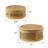 Set of 2 Round Farmhouse Wicker Storage Box