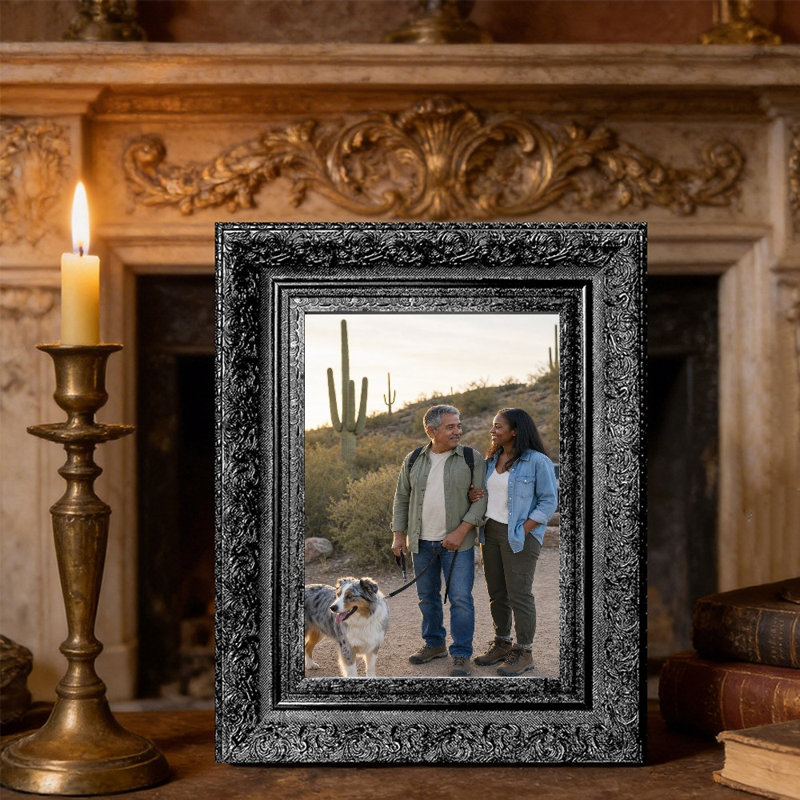 Cadre photo de table 1PC 5 "x 7" noir pour tablette de chambre