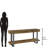 Ashley Furniture Bedford Park Mango Wood Sofa Table with 3 Drawers and Iron Base