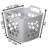 Flexible Plastic Carry Laundry Basket Holder Square Storage Hamper with Side Handles-1616681271