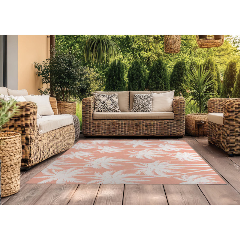 Palm Outdoor Rug, Rectangle 2' x 3'