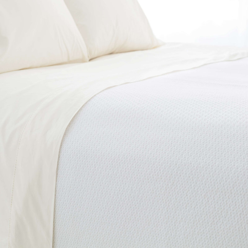 Quinn Cotton Blanket, Twin/Twin XL Blanket, White