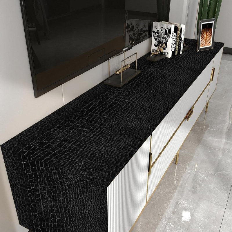 Luxurious 3d Deep Embossed Simulated Crocodile Skin Pattern Pvc Wallpaper - Durable, Water-resistant, And Realistic Design