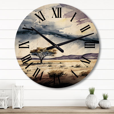 Horloge murale Lonely Tree on Eernal Plains Minimal