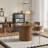 Round Dining Table For 4-6 People, Round Pedestal Dining Table, Kitchen Table With Strip Columns Base-303422075