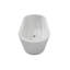 Baignoires autoportantes en acrylique 67 po, Baignoires de trempage profondes et spacieuses, blanc