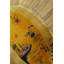 Paire de tapis ovales jaunes Art déco