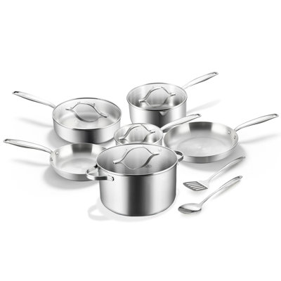 Essential Series - 12 pcs Cookware Set - Triply Stainless Steel