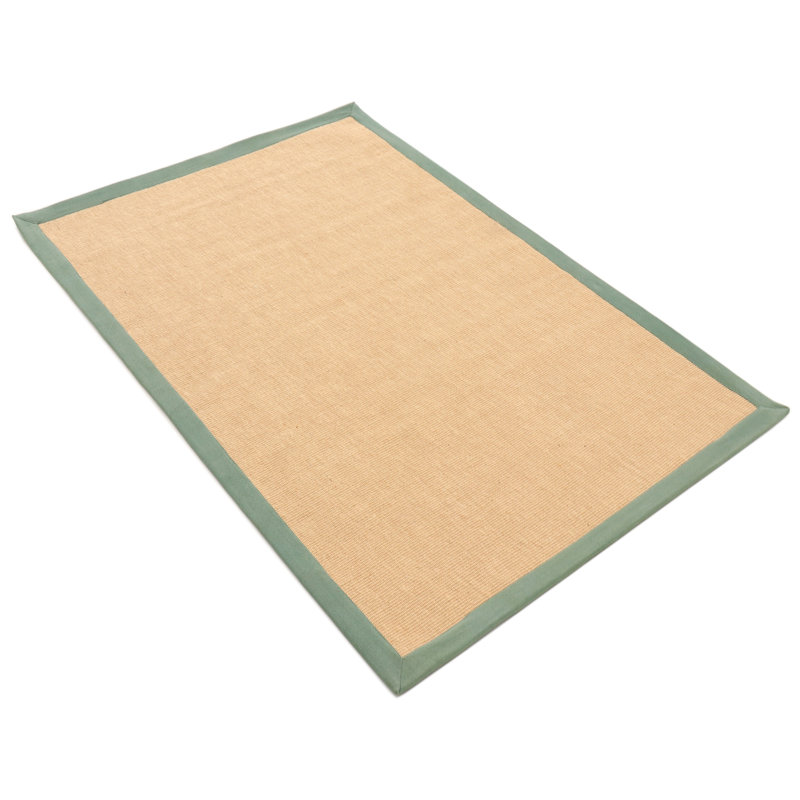 Sisal Hand Woven Green Rug, Rectangle 80 x 150cm