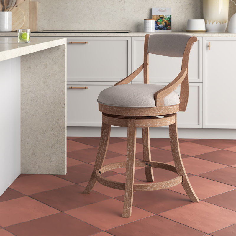 Michele Swivel Upholstered Counter Stool, Counter Stool (26" Seat Height)