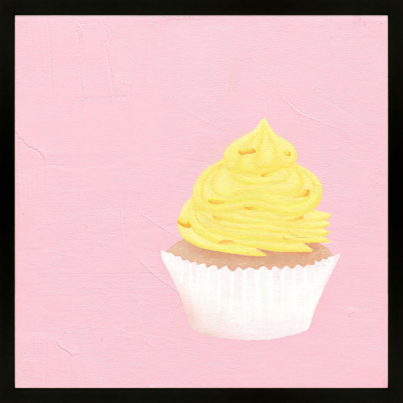" Pistachio Cupcake " by Katy Montica, Black Framed Paper, 16" W x 16" H x 1.25" D