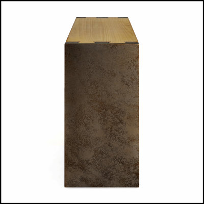 Console rétro Mirod - Design minimaliste classique avec placage en bois de qualité supérieure et finition vieillie