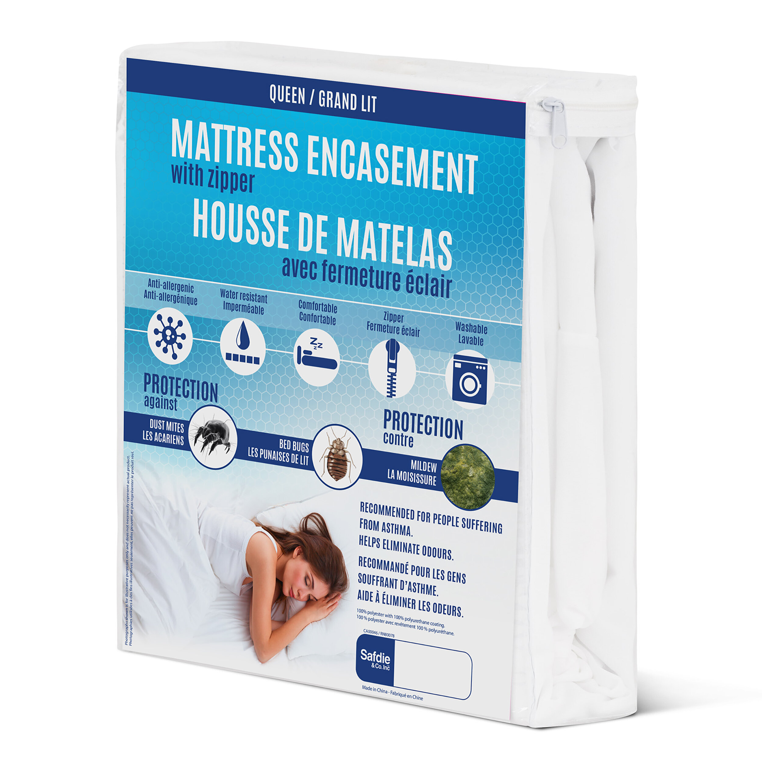 Anti Bed Bug, Dust Mite, Allergen, and Bacteria Protective Full Mattress  Encasement for Full Size Bed