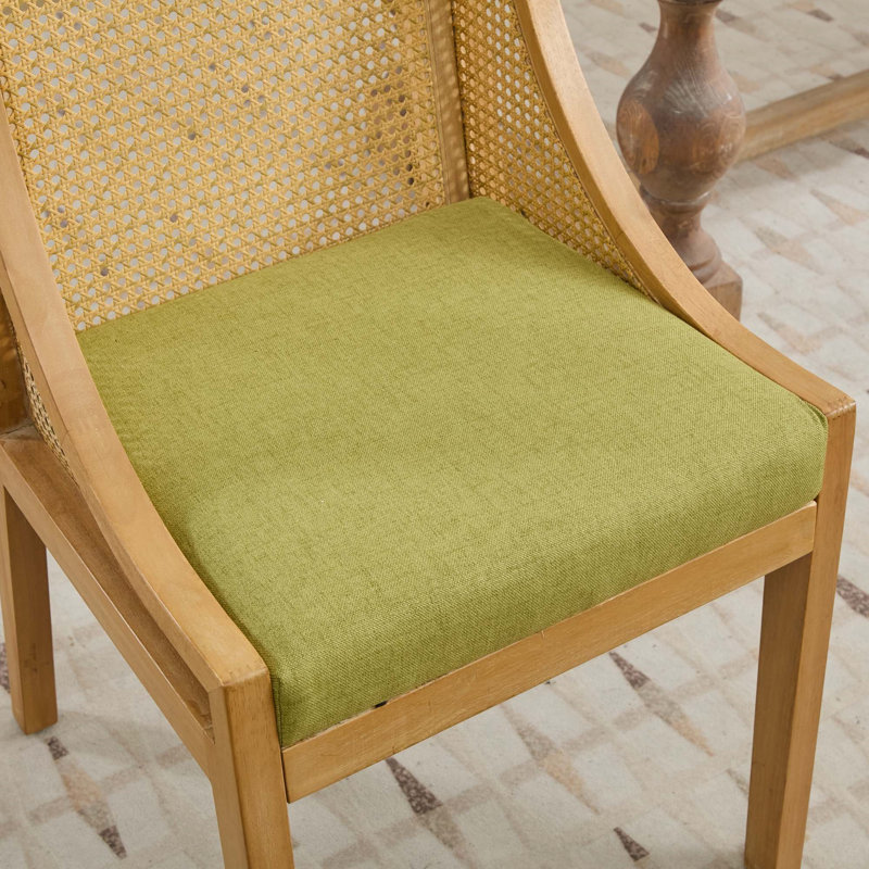 Chaises de salle à manger en rotin, Vert olive