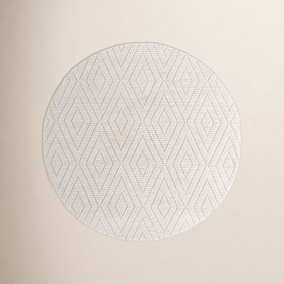 Elle Ivory Hand-Woven Geometric Rug