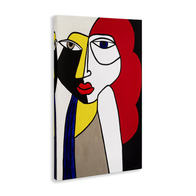  «Cubist Portrait of Woman», art mural sur toile par Ruth Fromstein