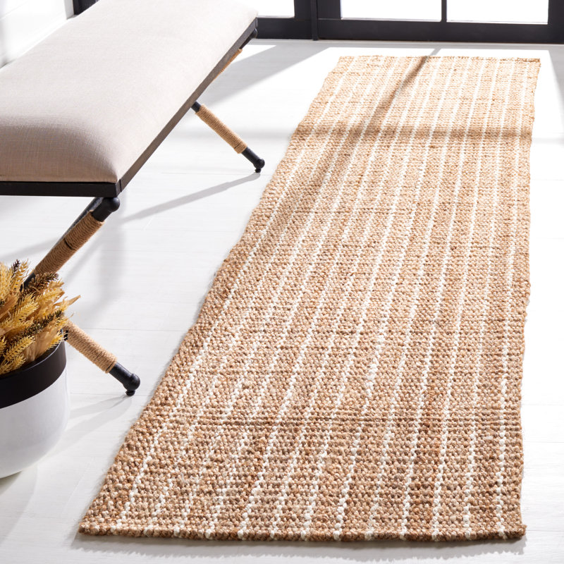 Yael Natural Fiber Jute & Coir Striped Rug, Runner 2'3" x 9'
