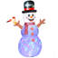 Bonhomme de neige gonflable 7,9 pi avec branches, lumières DEL rotatives pour décorations de fêtes