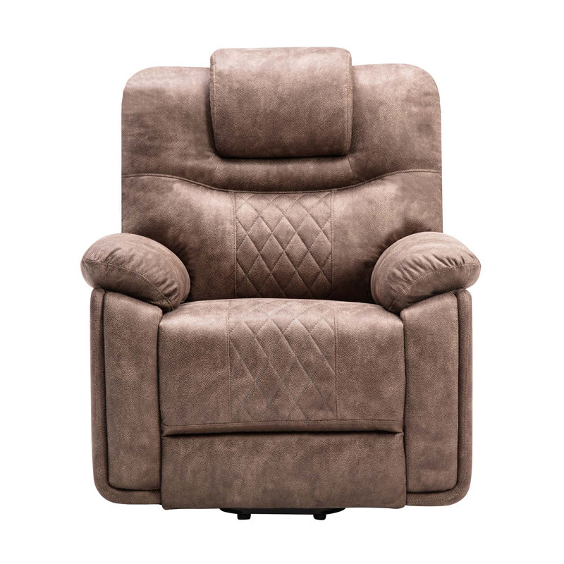 Yanairis Faux Leather Massage Chair, Brown