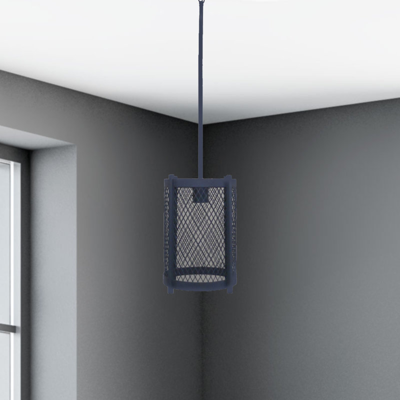 Luminaire suspendu cylindrique 1 lumière Glen, Gris foncé