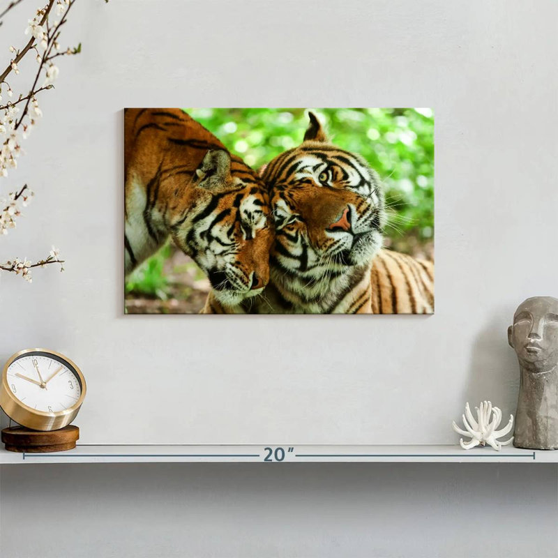 Brampt Loving Tigers, 8" H x 12" W