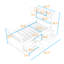 Base de lit plateforme simple avec tiroirs de rangement et tête de lit bibliothèque-1080807248