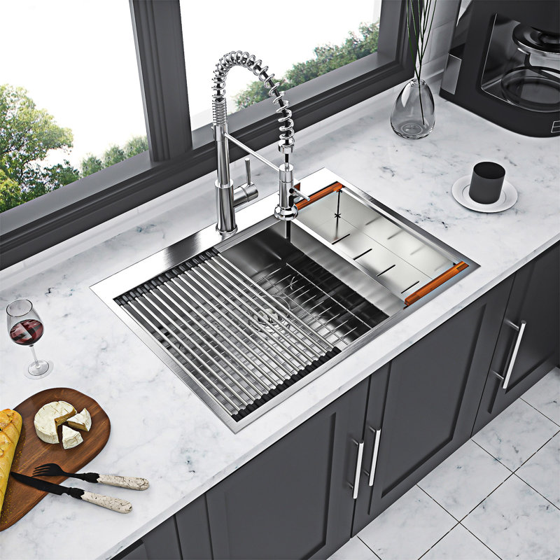 Drop-In Topmount Single Bowl Kitchen Sink